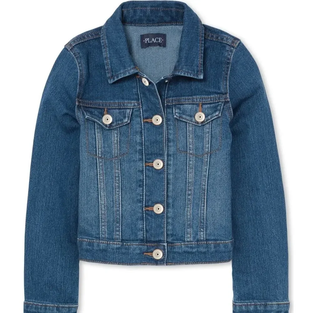 NWT Childrens Place Denim Jacket Size 7/8